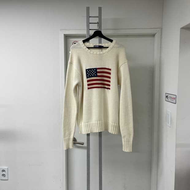 폴로 랄프로렌 성조기 니트 L