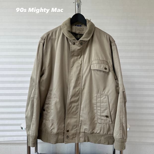 마이티 맥 90s 립 카라 해링턴 자켓