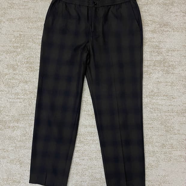 [L] 스투시 쉐도우 플레이드 브라이언 브라운 팬츠