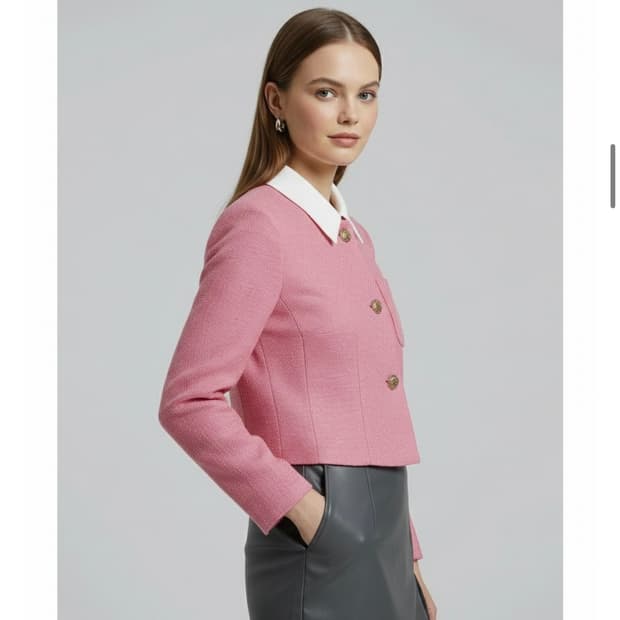 올리브데올리브 핑크 트위드 자켓