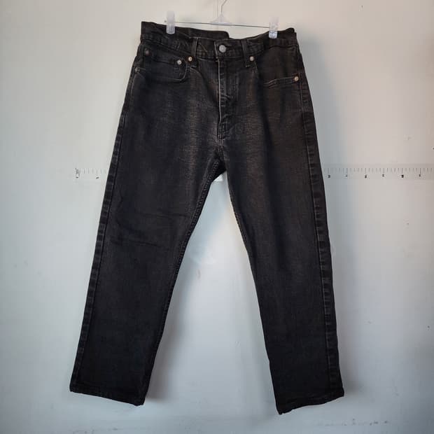 리바이스502 블랙 워싱 데님 팬츠