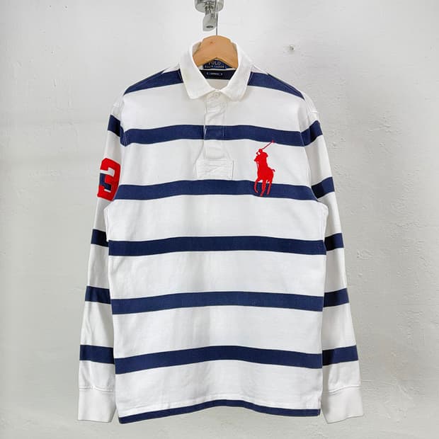 폴로 랄프로렌 빅포니 스트라이프 멀티 럭비 티셔츠