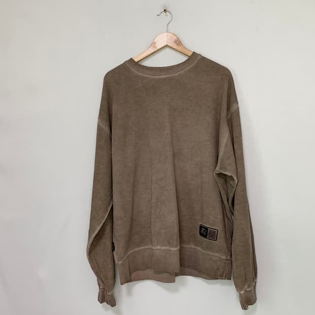 스타터 그런지 워싱 맨투맨 티셔츠 빈티지 브라운 남성 L