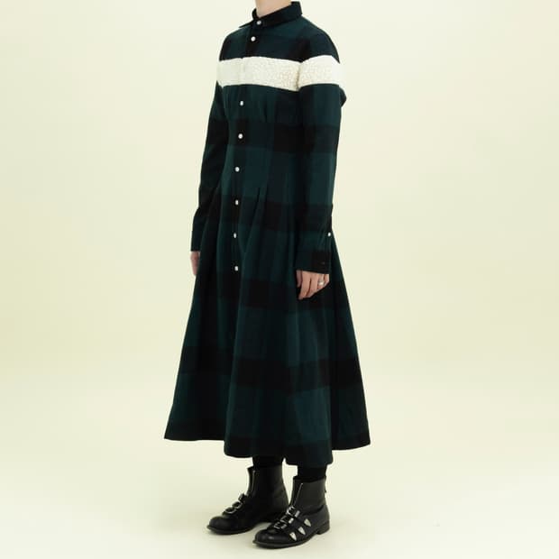 phenomenon 빈티지 보아 롱셔츠 원피스 S