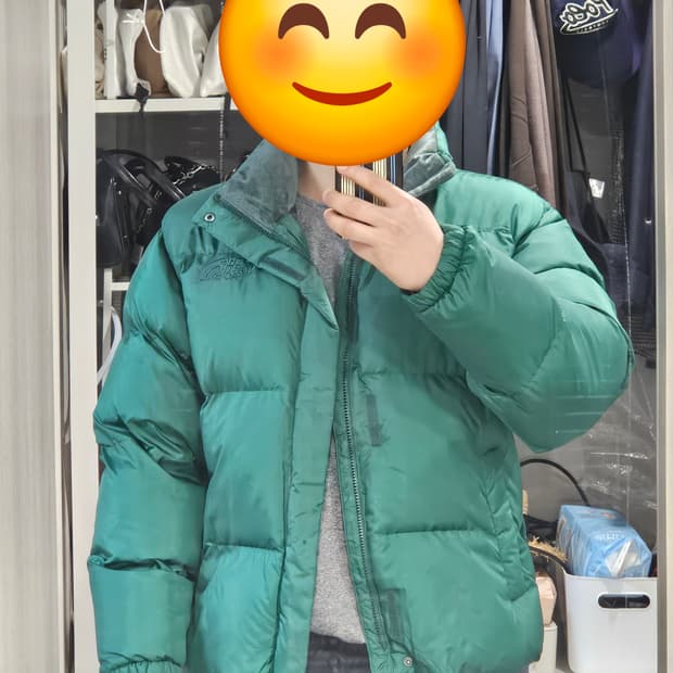 노스페이스 온볼 패딩 그린