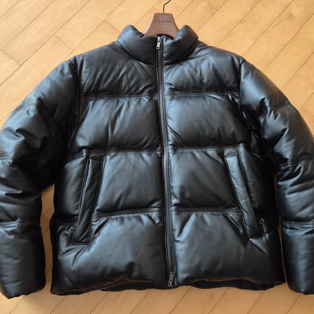 무신사 스탠다드 프리미엄 램스킨 패딩 블랙 XL