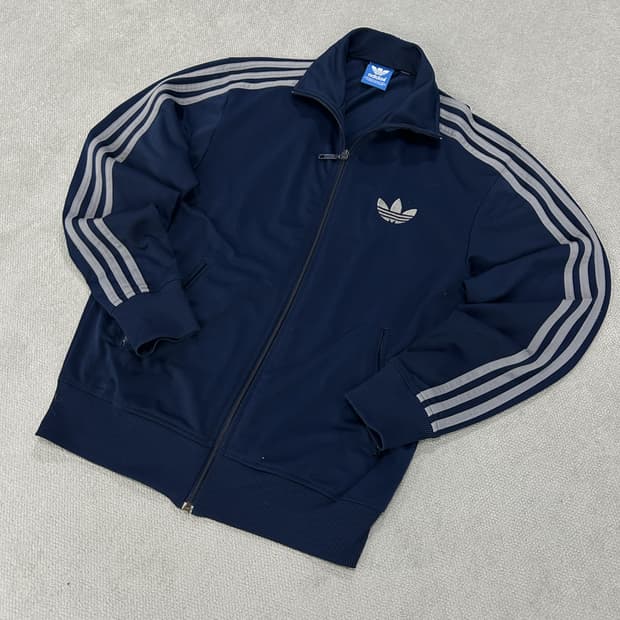 아디다스 파이어버드 불꽃 네이비 실버 져지 집업 m