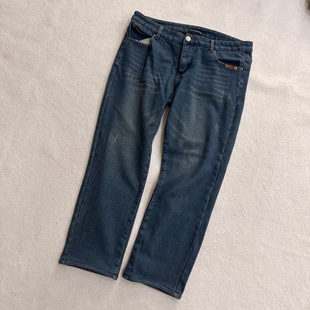 38 빈티지 메탈로고 데님팬츠 0707T2