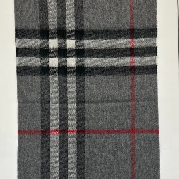 버버리 캐시미어 머플러 그레이 체크