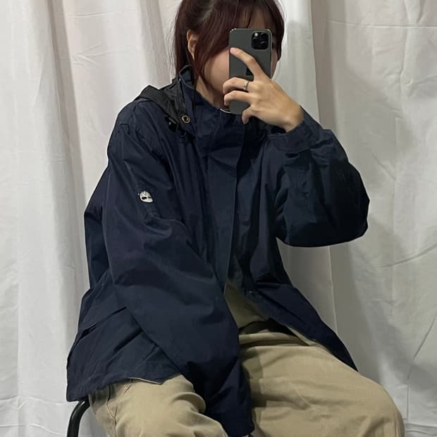 팀버랜드 네이비 후드 자켓 M 