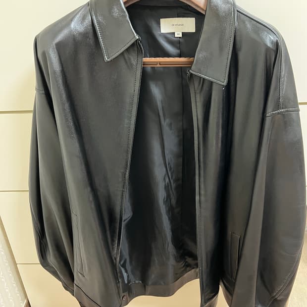 ox스튜디오 오버핏 가죽자켓