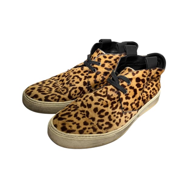 YSL 레오파드 하이탑 스니커즈