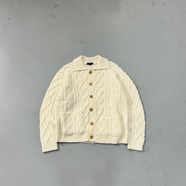 빔즈하트 케이블 울 가디건