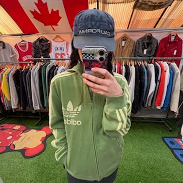 아디다스 90's 올드스쿨 말차 후드집업