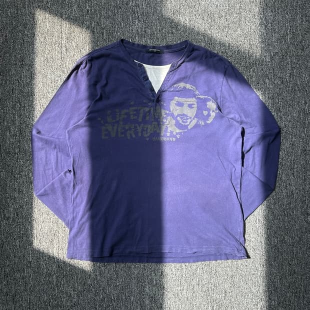 뱅뱅 헨리넥 레이어드 긴팔 슬리브 