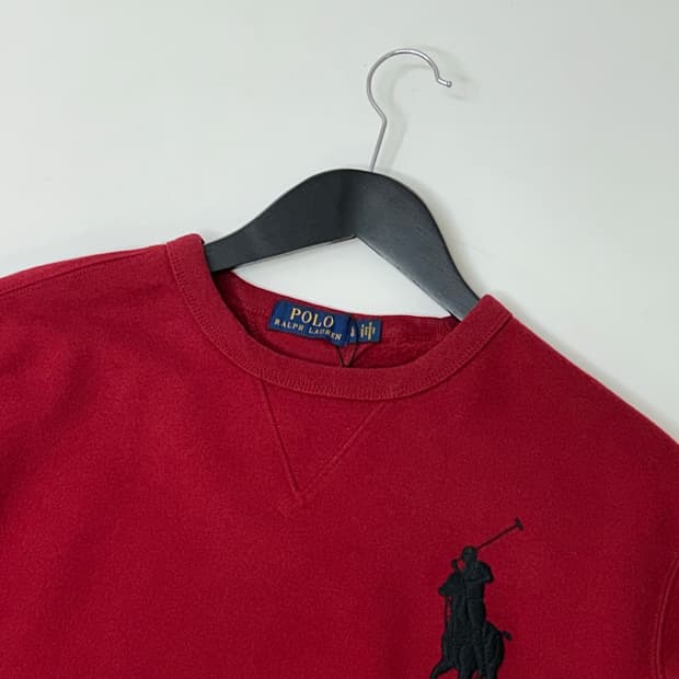 Polo 폴로 랄프로렌 빅포니 레드 컬러 맨투맨