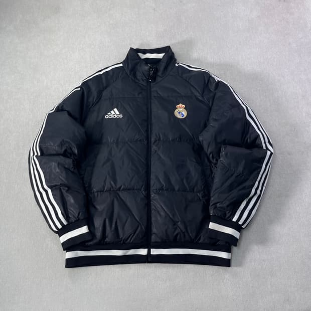 100 아디다스 레알마드리드 자수 덕다운 패딩