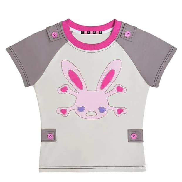 씨피어스 Cfierce 스컬 래빗 티셔츠