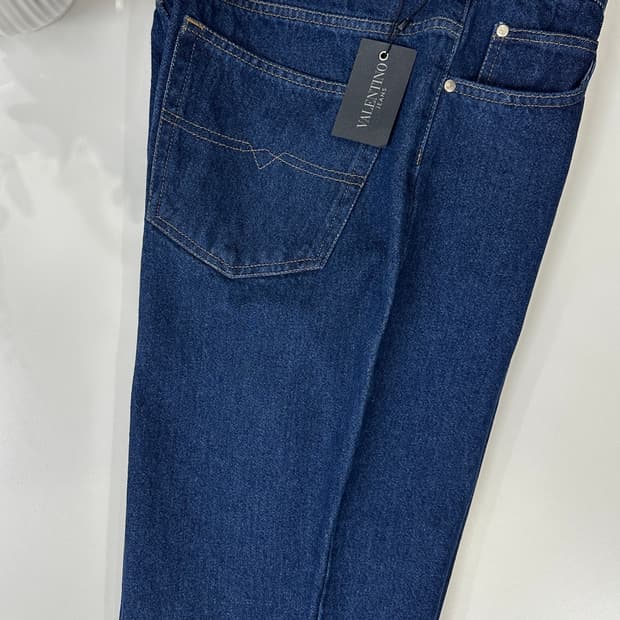 발렌티노 클래식 새상품 데님 팬츠 다크 블루