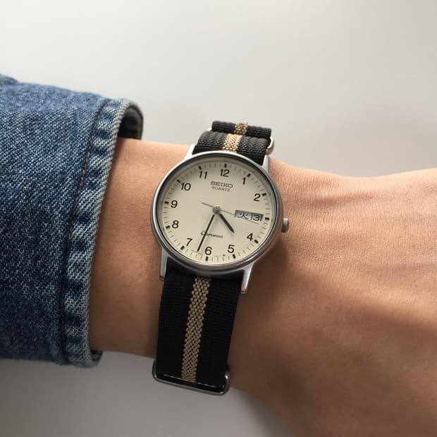 80s seiko chronos field  watch quartz