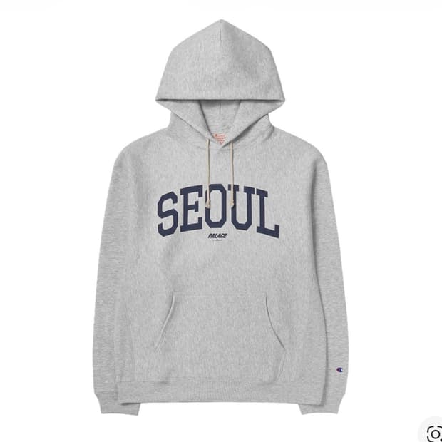 [L] 팔라스 x 챔피온 샵 후드 서울 그레이 말