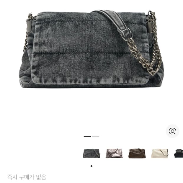 (1회 착용) 자라 락 플랩 숄더백 데님 블루