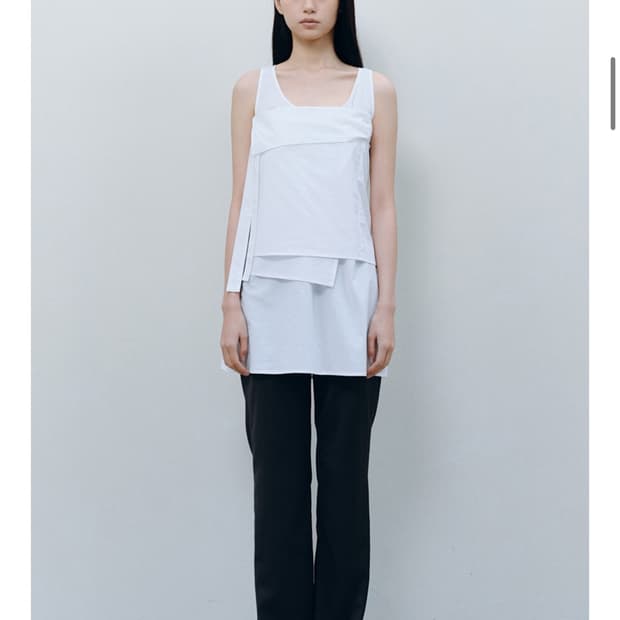 DETACHABLE PANEL DRESS WHITE