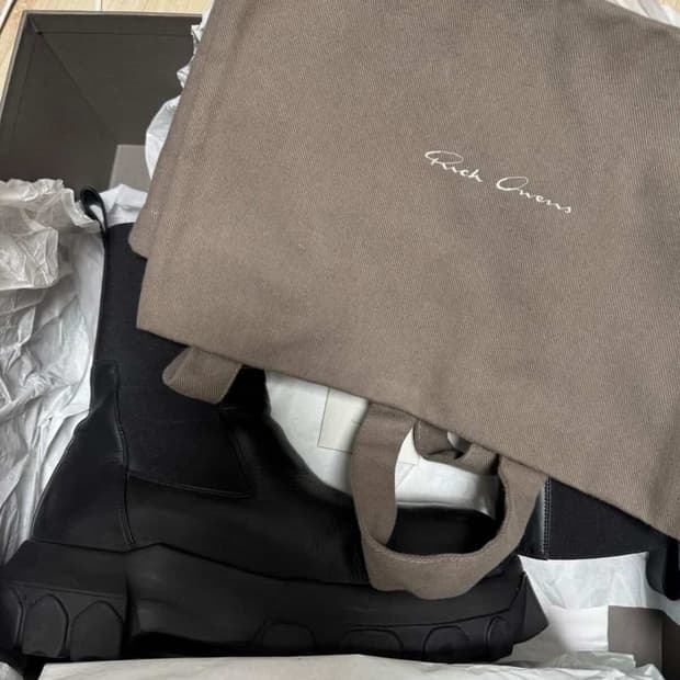 릭오웬스 보조 비틀 트랙터 부츠 42