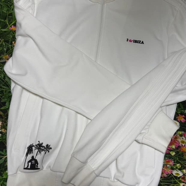 아디다스 이비자 화이트 져지 L