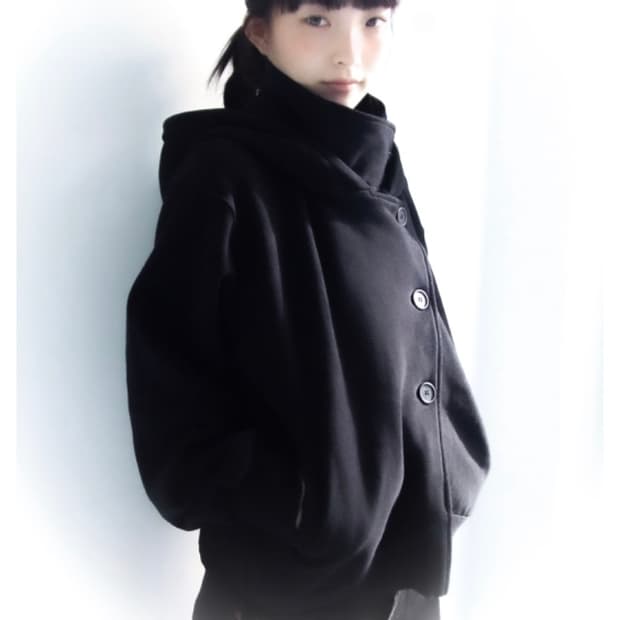 오스하이 oshigh 하이넥 후드 집업 블랙