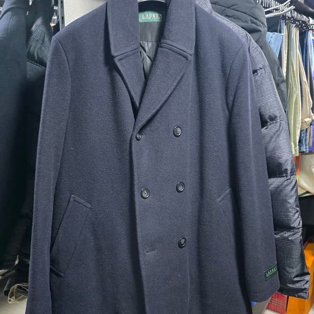 로렌 랄프 로렌 네이비 더블 코트(피코트) / 울50%