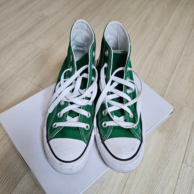 (실착1회) 컨버스 척테일러 올스타 아마존그린 235