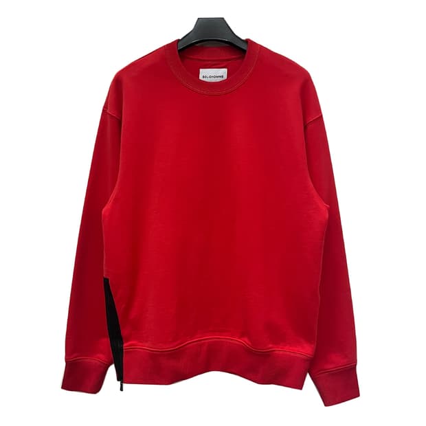 솔리드옴므 사이드 지퍼 크루넥 맨투맨 100