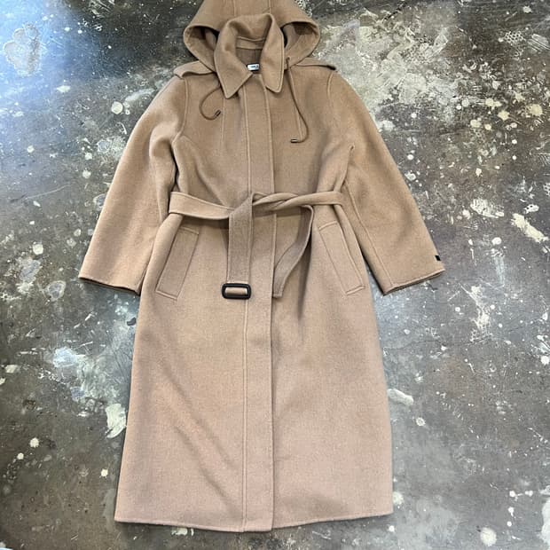 66) 폴앤조 핸드메이드 캐시미어 울 혼방 코트 롱코트