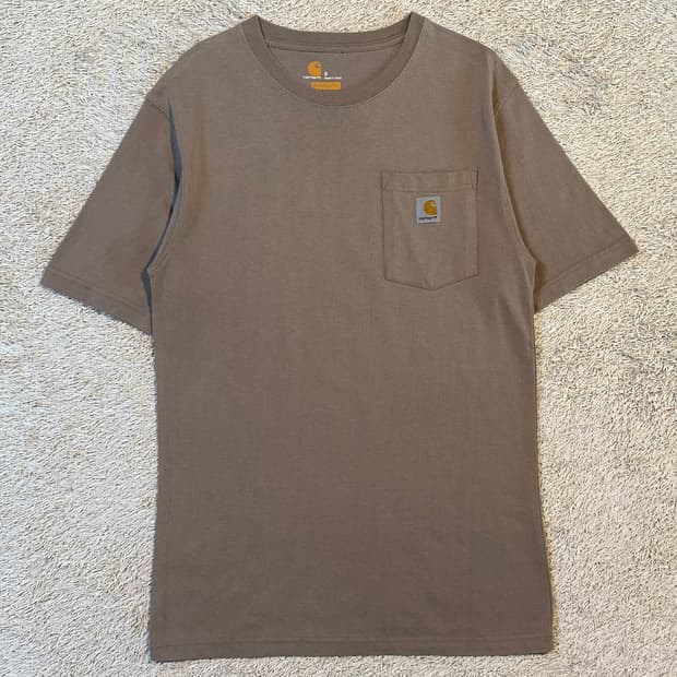 칼하트 CARHARTT 오리지널핏 포켓 반팔 티셔츠 베이지