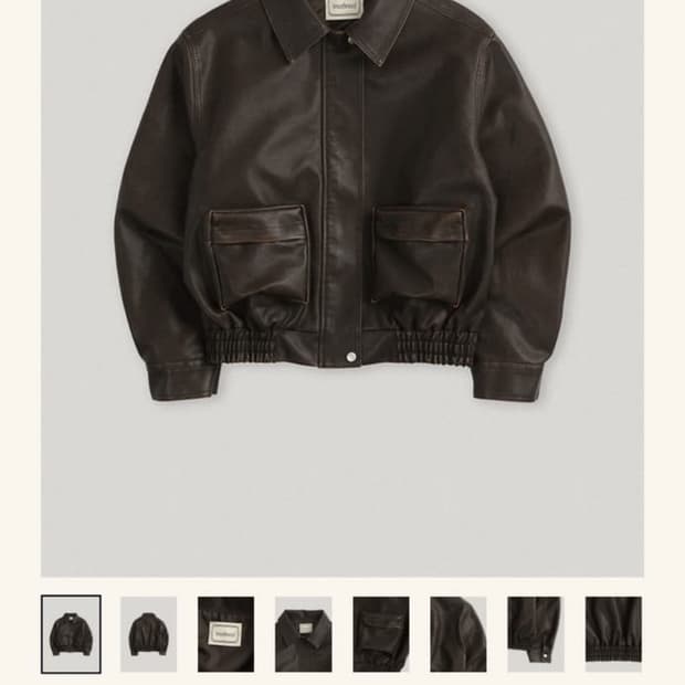 스무드무드 카펜더스 레더 자켓 브라운 OS