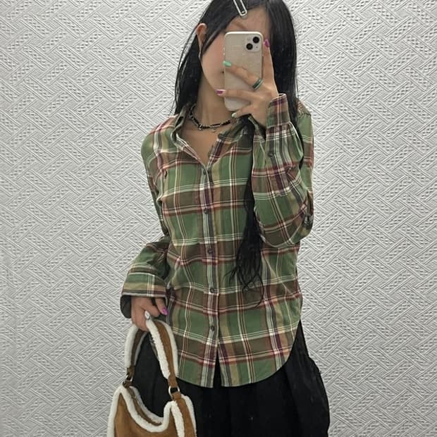 폴로 랄프로렌 빈티지 레트로 파머룩 체크 셔츠 S C06733