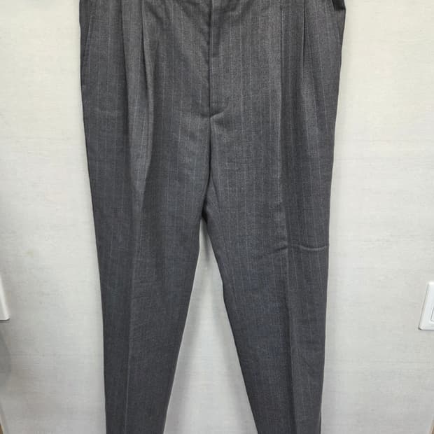 나이키 올드스쿨 골프 핀턱 스트라이프 모직 슬렉스 팬츠 L