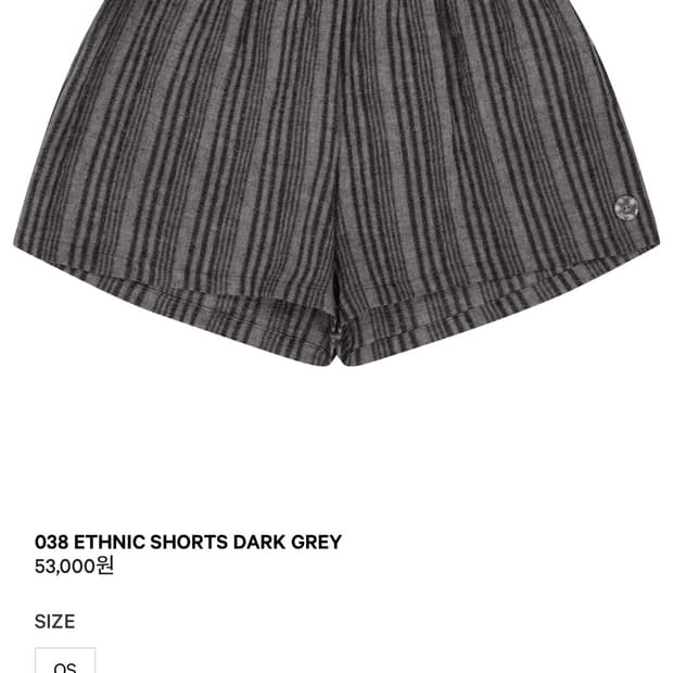 coyseio 038 ETHNIC SHORTS DARK GREY