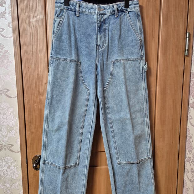 무탠다드 와이드 더블니 카펜터 데님 30 연청