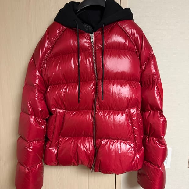 준지 168 유광 패딩 레드