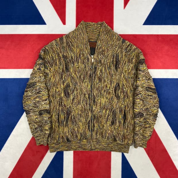 빈티지 케이블 니트자켓 실측L 