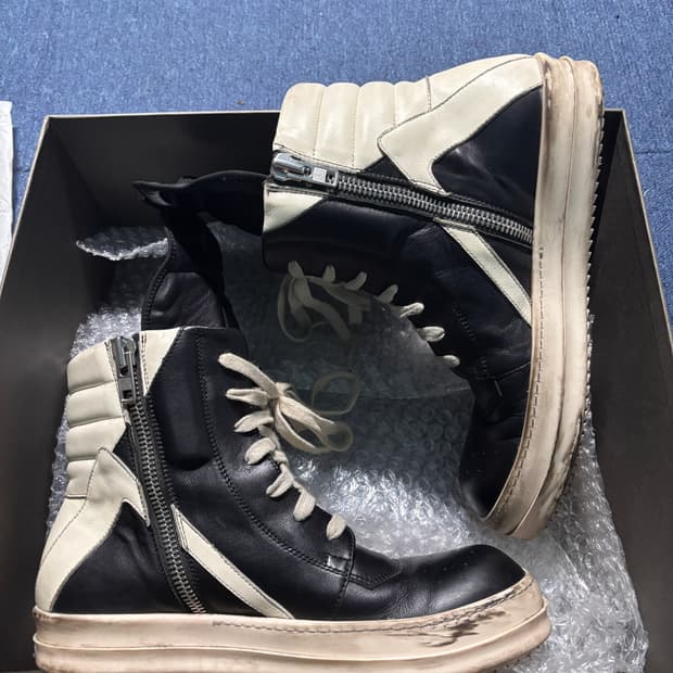 릭오웬스 지오바스켓 레더 하이탑 42.5