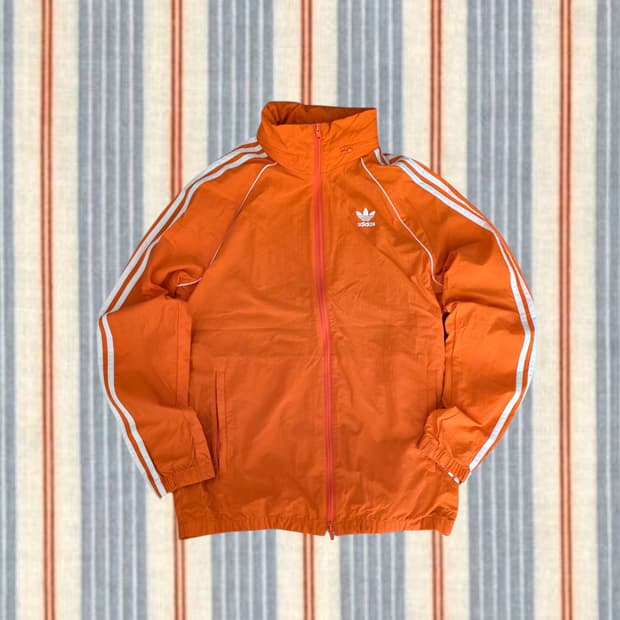 아디다스 SST 트레포일 오렌지 바람막이