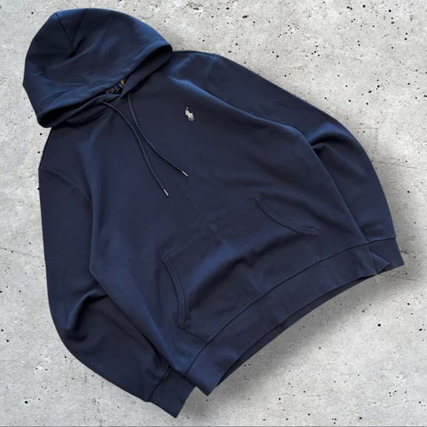 [M] 폴로 랄프로렌 신형 큐알 네이비 후드티 D895