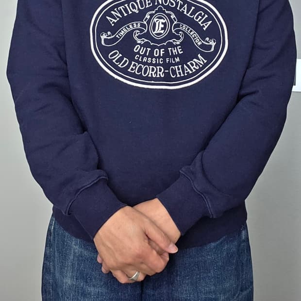 에코르 (ECORR) 맨투맨 롱슬리브 네이비