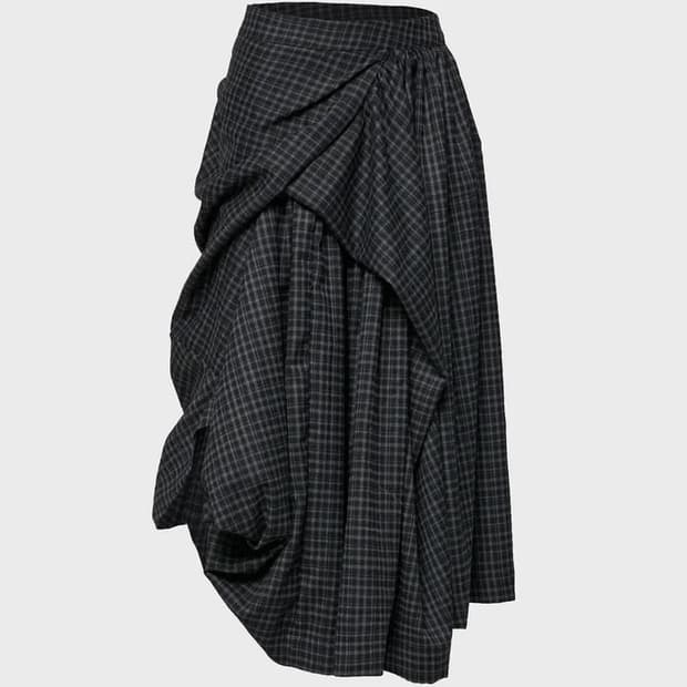 플레어업 스커트 Asymmetrical Draped Long Skirt