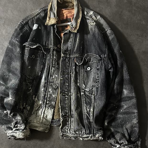 90s 리바이스 블랙 데님 자켓 · 제 최애템