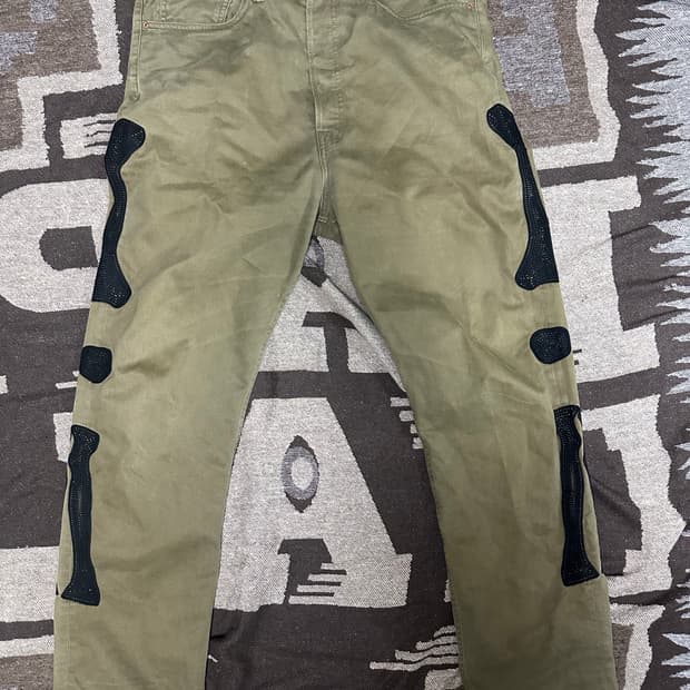 캐피탈 본 카키 팬츠 38