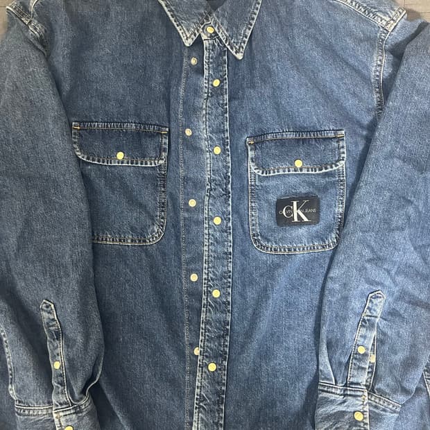 캘빈클라인 정품 데님셔츠 XL